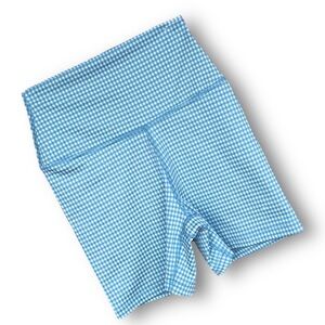 Nike Blue and White Gingham Dri-FIT Top